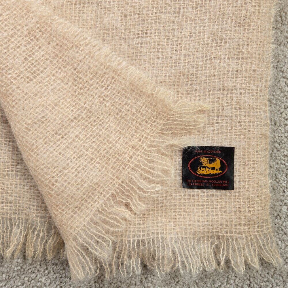 NWOT Wool Mohair Oblong Scarf Earthy Boho